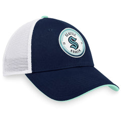 Seattle Kraken Fanatics Iconic Gradient Trucker Snapback Hat - Deep Sea Blue/White Hats