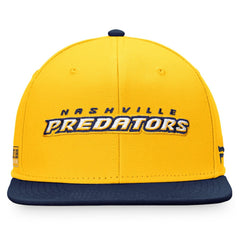 Nashville Predators Fanatics Iconic Color Blocked Snapback Hat - Gold/Navy Hats