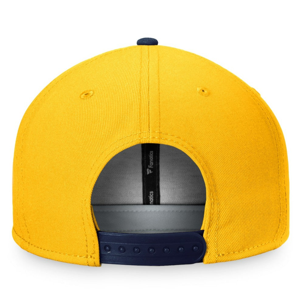 Nashville Predators Fanatics Iconic Color Blocked Snapback Hat - Gold/Navy Hats