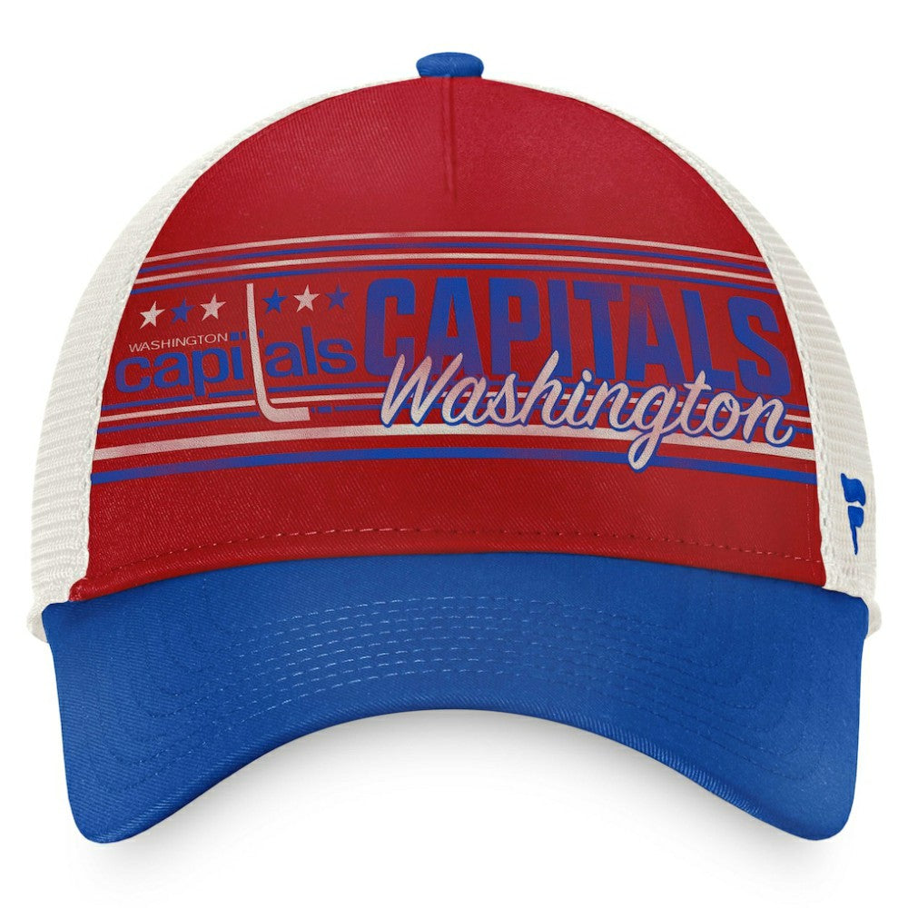 Washington Capitals Fanatics True Classic Retro Trucker Snapback Hat - Red/Royal Hats