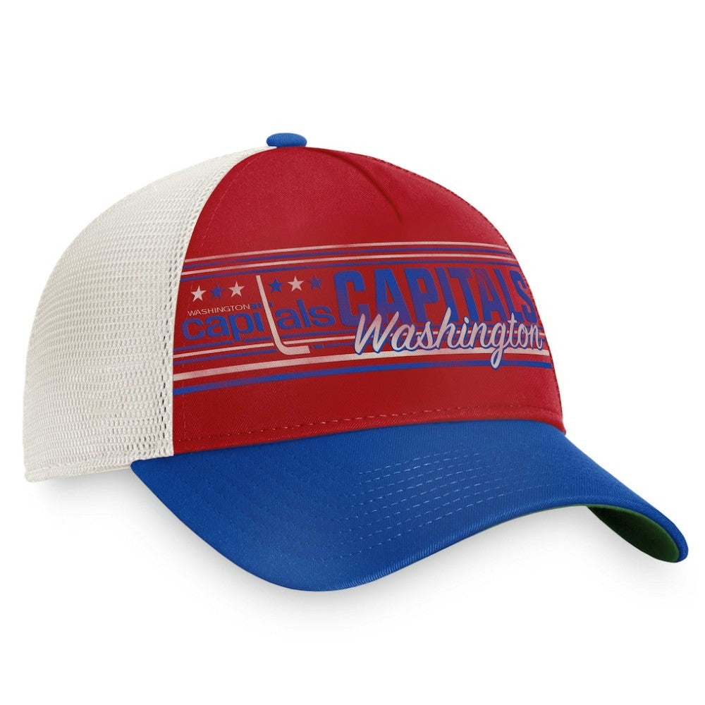 Washington Capitals Fanatics True Classic Retro Trucker Snapback Hat - Red/Royal Hats