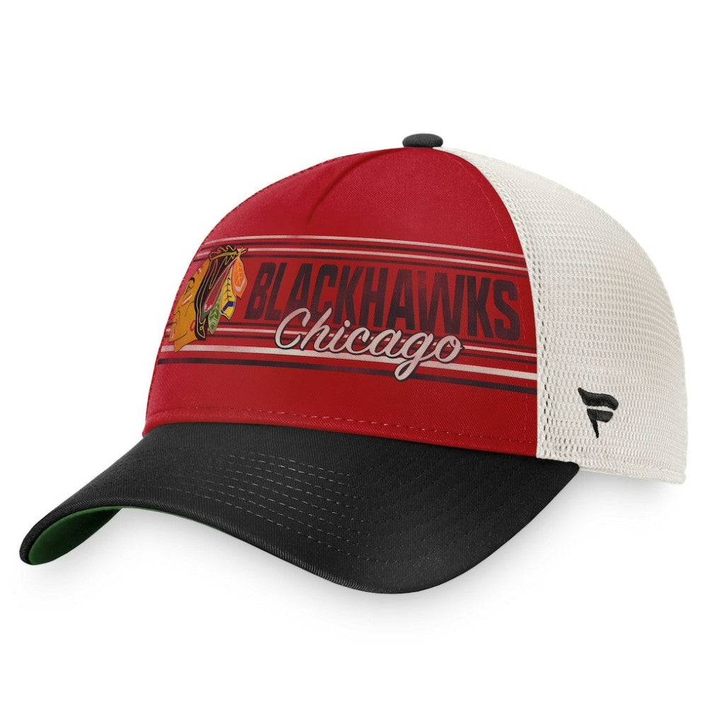 Chicago Blackhawks Fanatics True Classic Retro Trucker Snapback Hat - Red/Black Hats