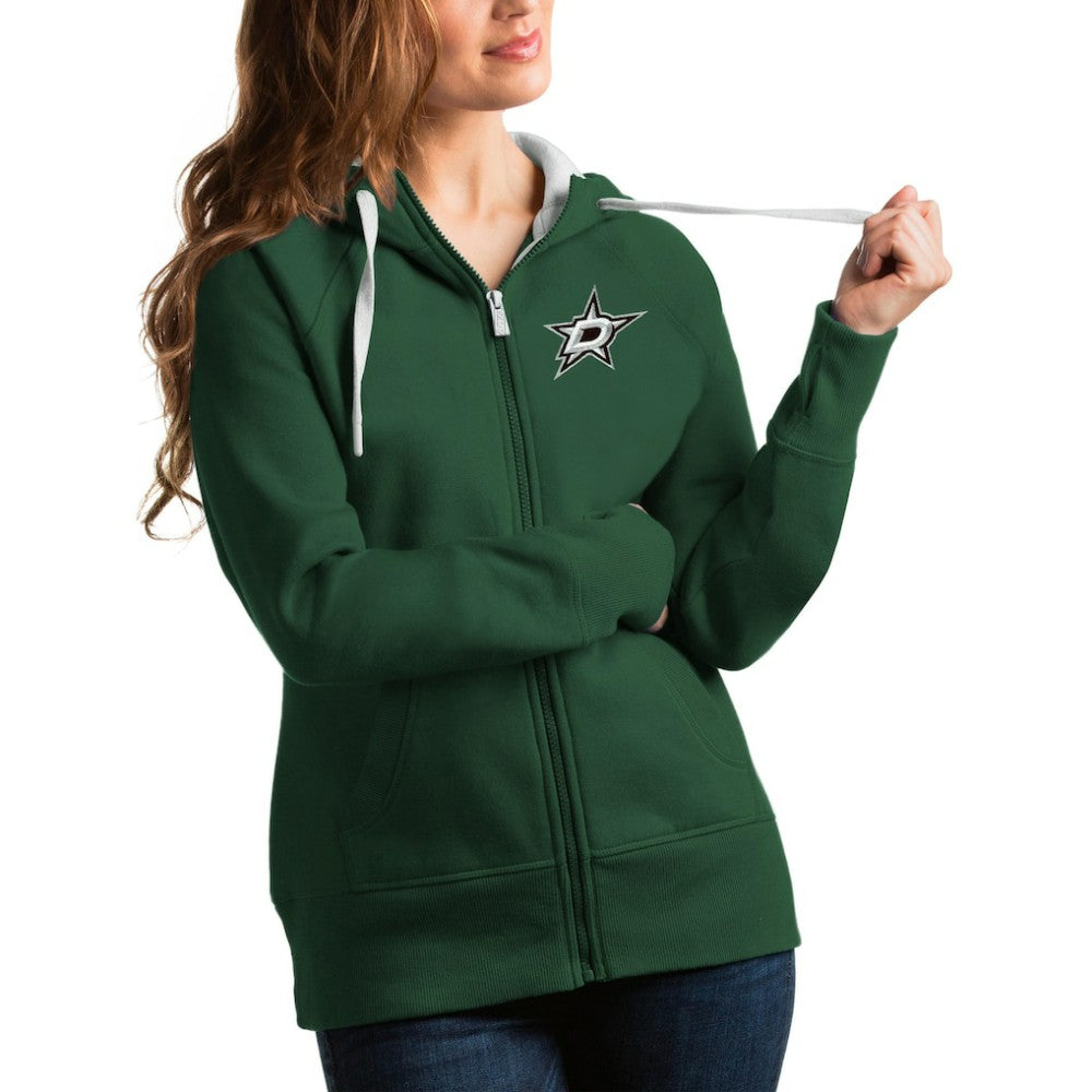 Dallas Stars Antigua Women's Victory Full-Zip Hoodie - Hunter Green Hoodies