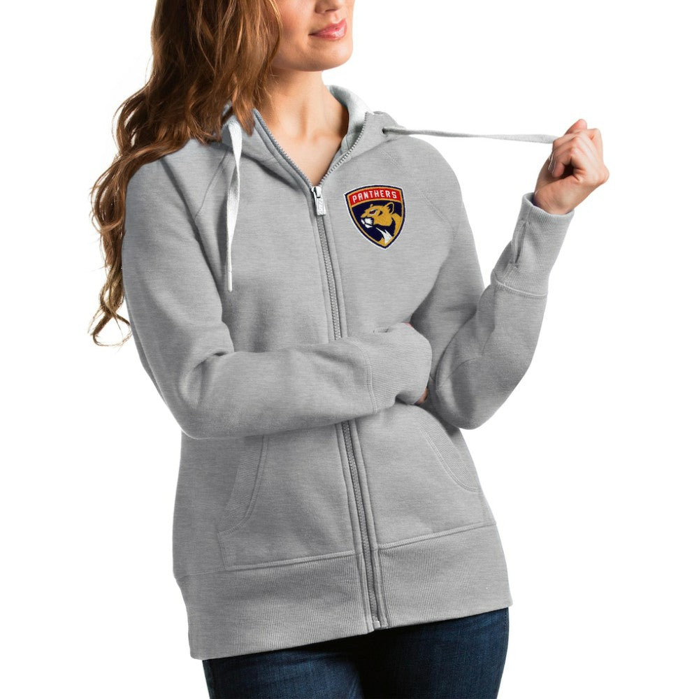 Florida Panthers Antigua Women's Victory Full-Zip Hoodie - Heathered Gray Hoodies