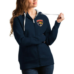 Florida Panthers Antigua Women's Victory Full-Zip Hoodie - Navy Hoodies
