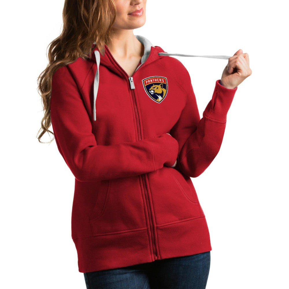 Florida Panthers Antigua Women's Team Victory Full-Zip Hoodie - Red Hoodies