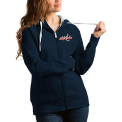 Washington Capitals Antigua Women's Victory Full-Zip Hoodie - Navy Hoodies