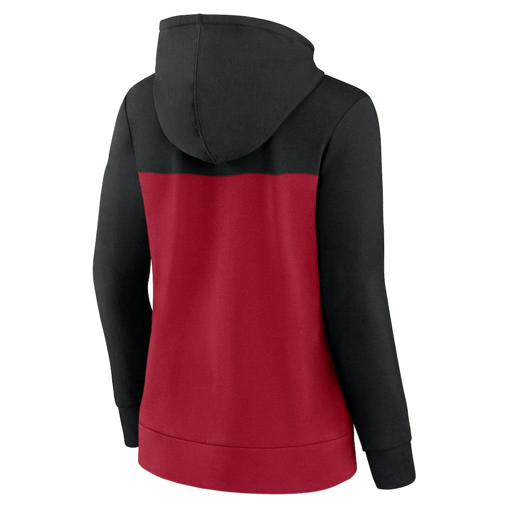 Atlanta Falcons Women's Take The Field Color Block Full-Zip Hoodie - Black/Red sale