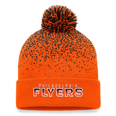 Philadelphia Flyers Fanatics Iconic Gradient Cuffed Knit Hat with Pom - Orange Hats