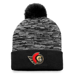Ottawa Senators Fanatics Defender Cuffed Knit Hat with Pom - Black Hats