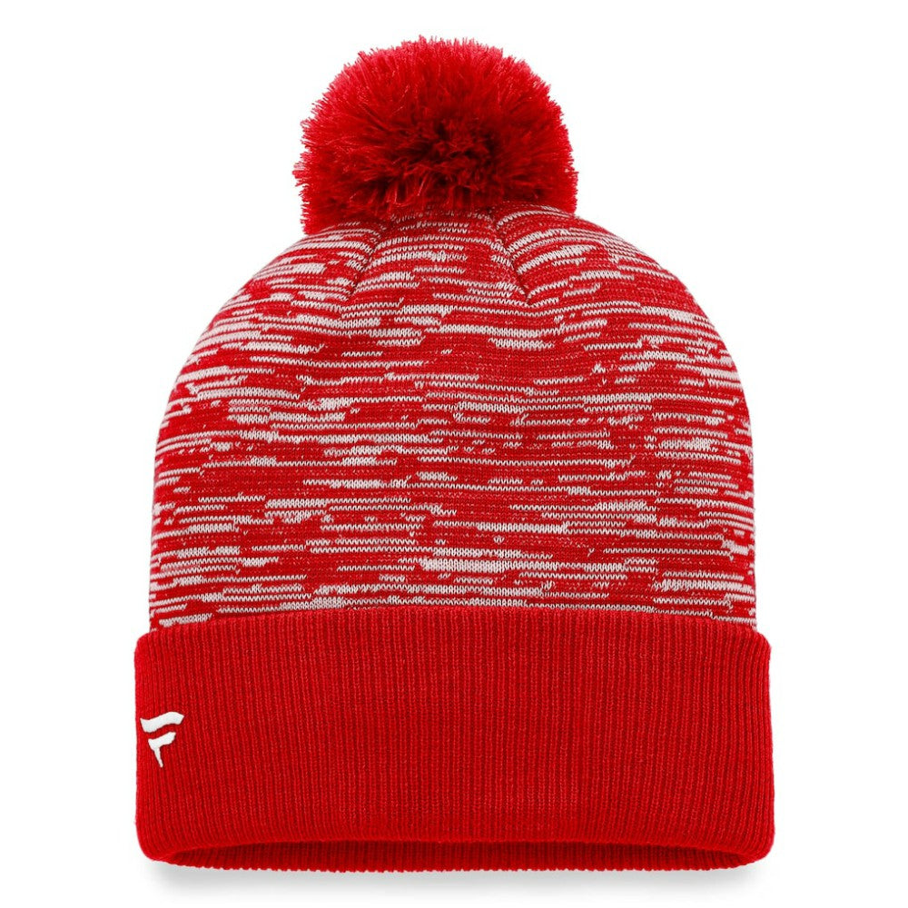 Chicago Blackhawks Fanatics Defender Cuffed Knit Hat with Pom - Red Hats