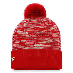 Chicago Blackhawks Fanatics Defender Cuffed Knit Hat with Pom - Red Hats