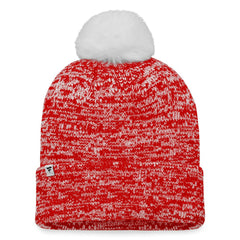 Chicago Blackhawks Fanatics Women's Glimmer Cuffed Knit Hat with Pom - Red Hats
