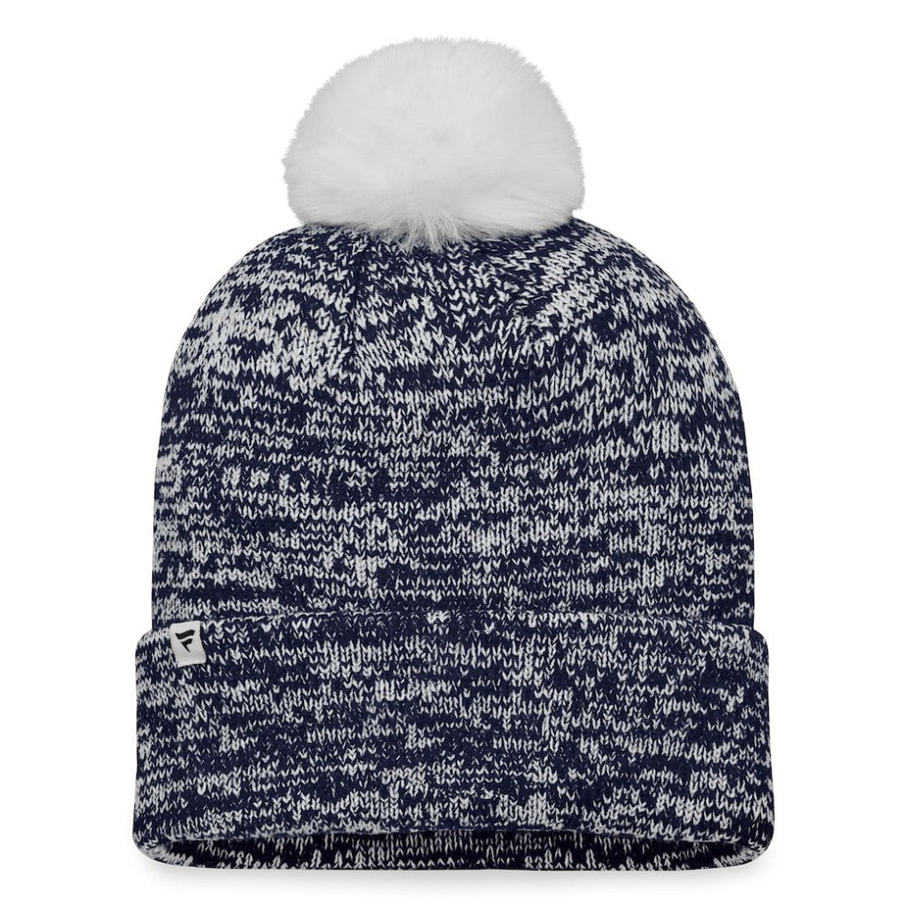 Seattle Kraken Fanatics Women's Glimmer Cuffed Knit Hat with Pom - Deep Sea Blue Hats