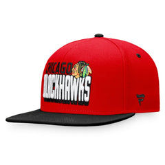 Chicago Blackhawks Fanatics Heritage Retro Two-Tone Snapback Hat - Red/Black Hats