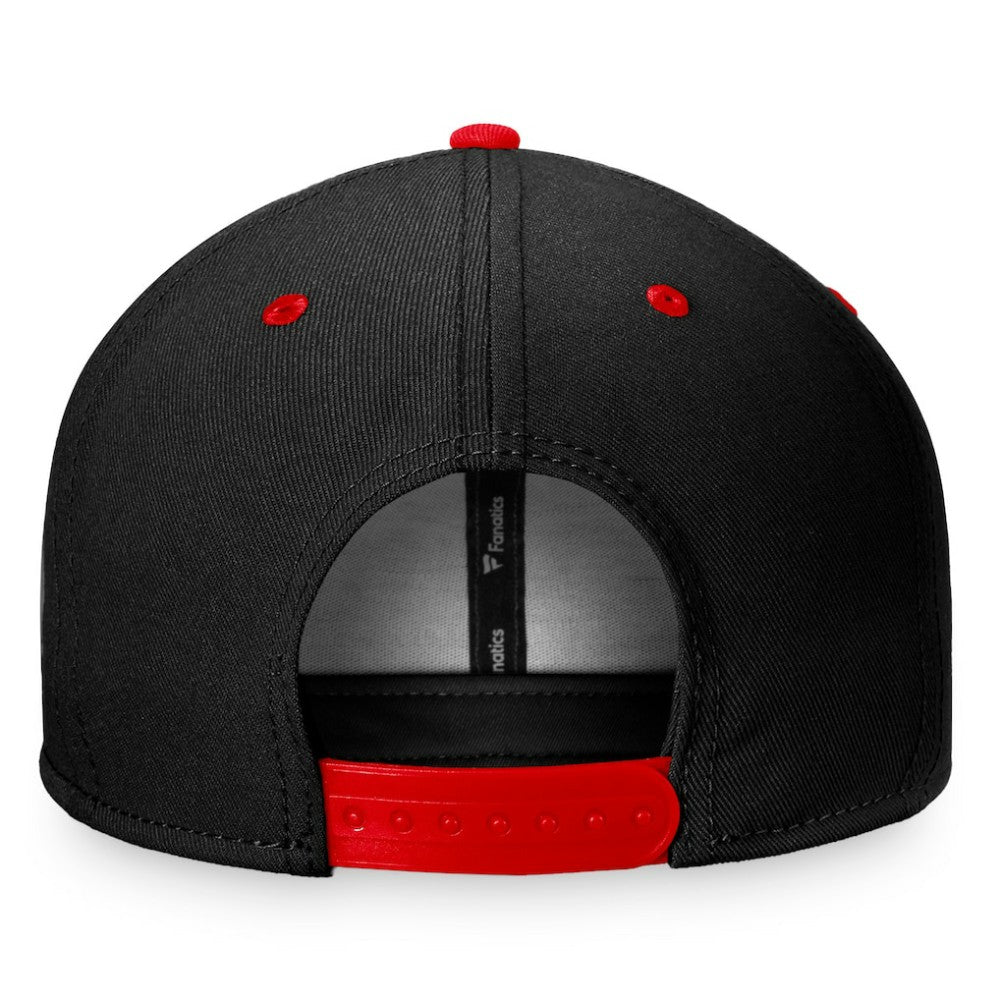 Chicago Blackhawks Fanatics Heritage Retro Two-Tone Snapback Hat - Black/Red Hats