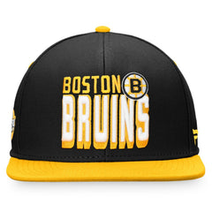 Boston Bruins Fanatics Heritage Retro Two-Tone Snapback Hat - Black/Gold Hats