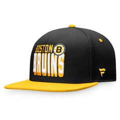 Boston Bruins Fanatics Heritage Retro Two-Tone Snapback Hat - Black/Gold Hats