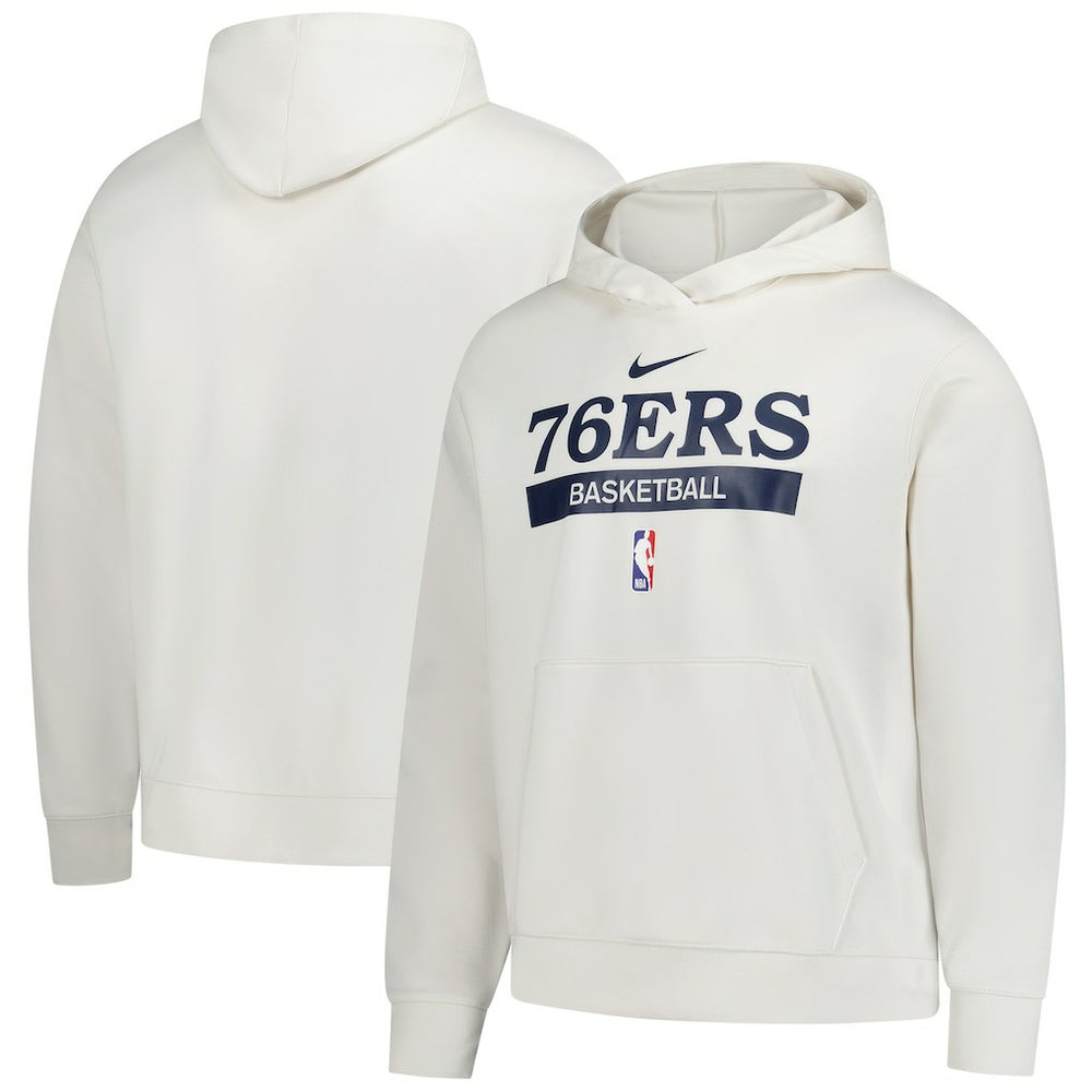 Philadelphia 76ers 2022/23 Spotlight On-Court Practice Performance Pullover Hoodie - Cream outlet