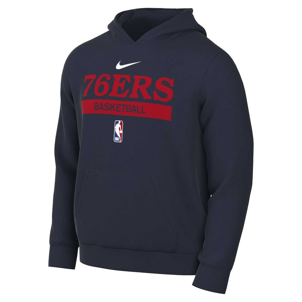 Philadelphia 76ers 2022/23 Spotlight On-Court Practice Performance Pullover Hoodie - Navy on sale