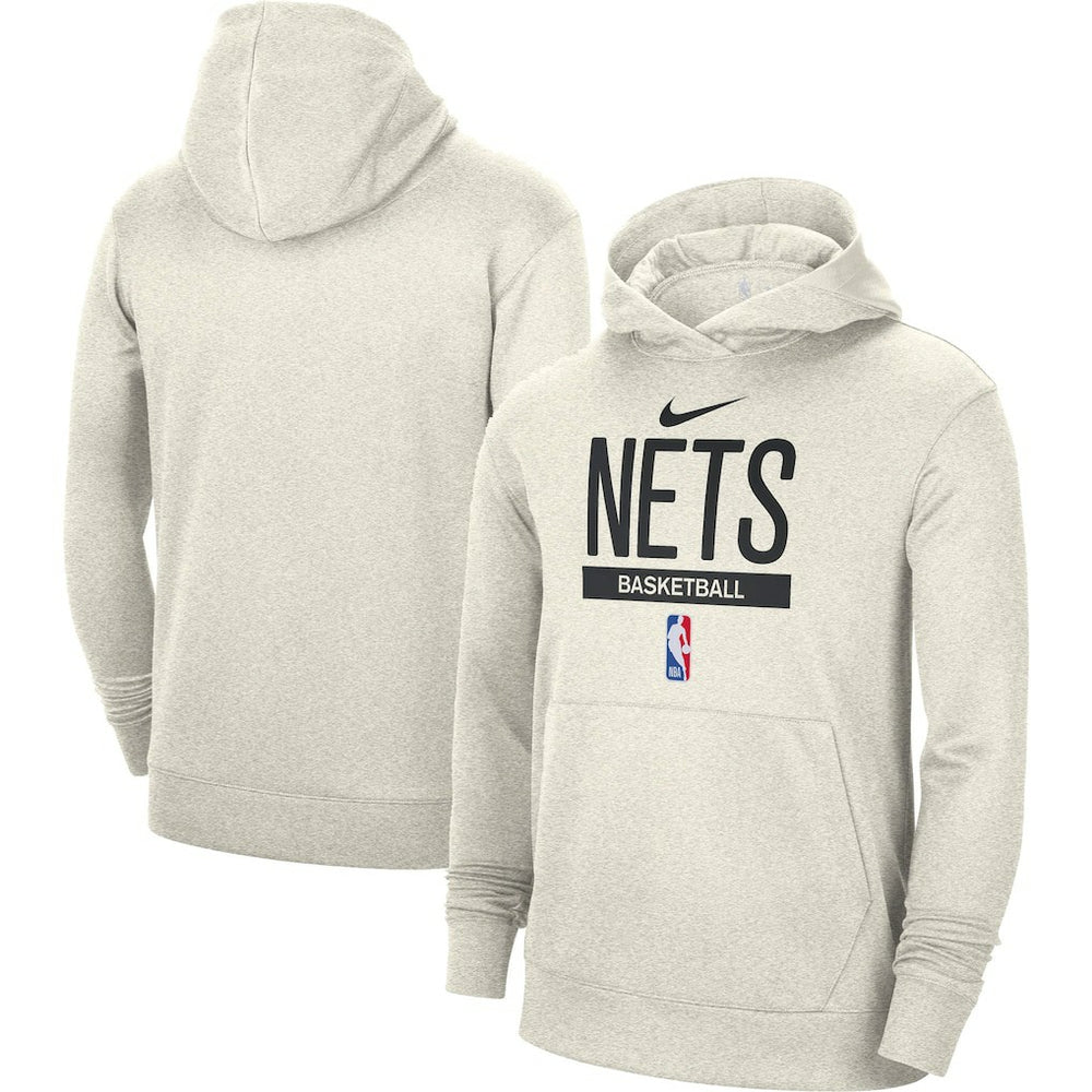 Brooklyn Nets 2022/23 Spotlight On-Court Practice Performance Pullover Hoodie - Cream discount