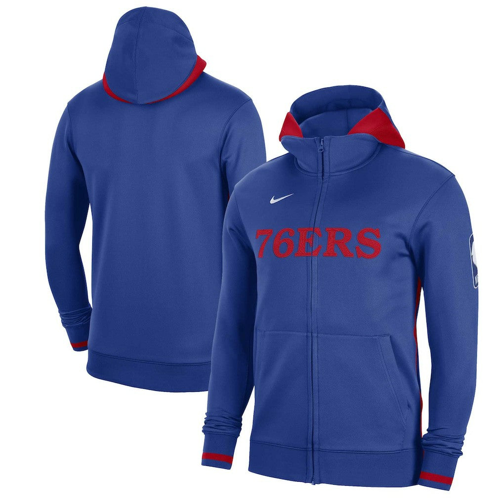 Philadelphia 76ers Authentic Showtime Performance Full-Zip Hoodie - Royal shop