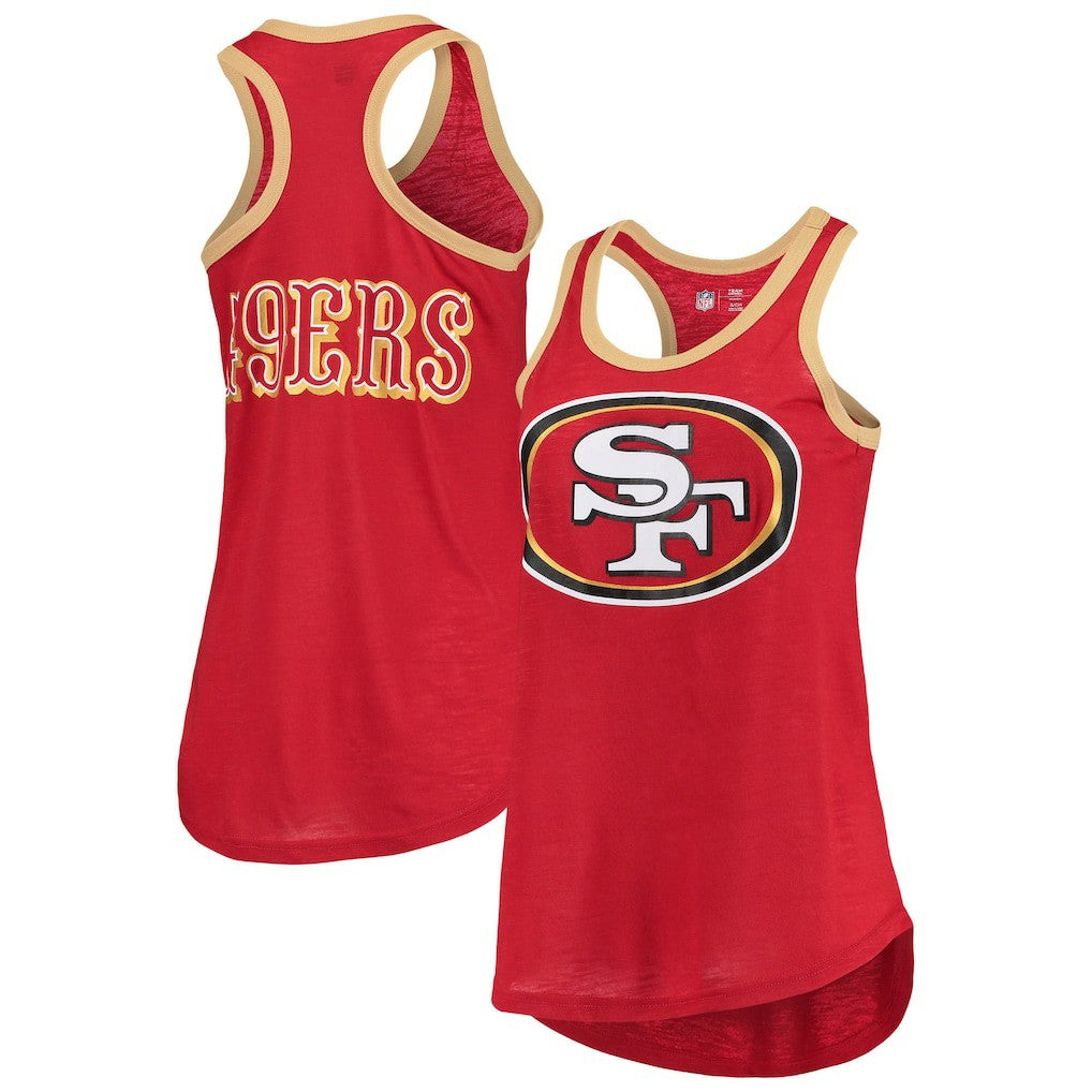 San Francisco 49ers G-III 4Her by Carl Banks Women's Tater Burnout Tank Top - Scarlet for sale