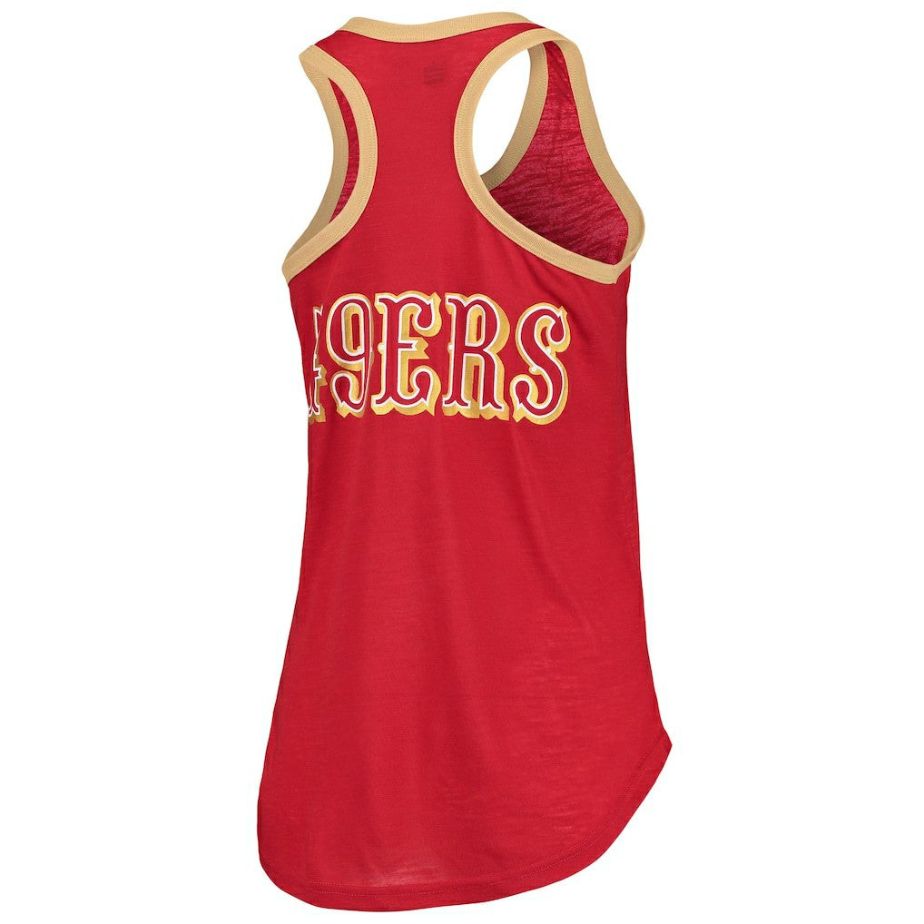 San Francisco 49ers G-III 4Her by Carl Banks Women's Tater Burnout Tank Top - Scarlet for sale