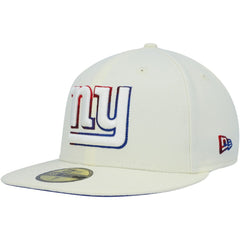New York Giants New Era Chrome Color Dim 59FIFTY Fitted Hat - Cream discount