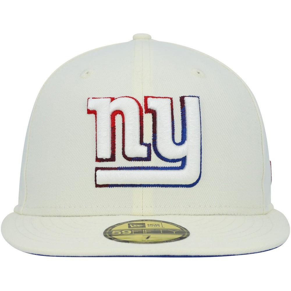 New York Giants New Era Chrome Color Dim 59FIFTY Fitted Hat - Cream discount