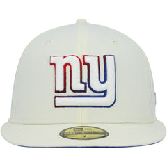 New York Giants New Era Chrome Color Dim 59FIFTY Fitted Hat - Cream discount