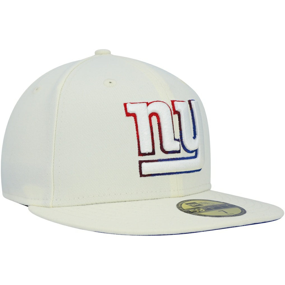 New York Giants New Era Chrome Color Dim 59FIFTY Fitted Hat - Cream discount