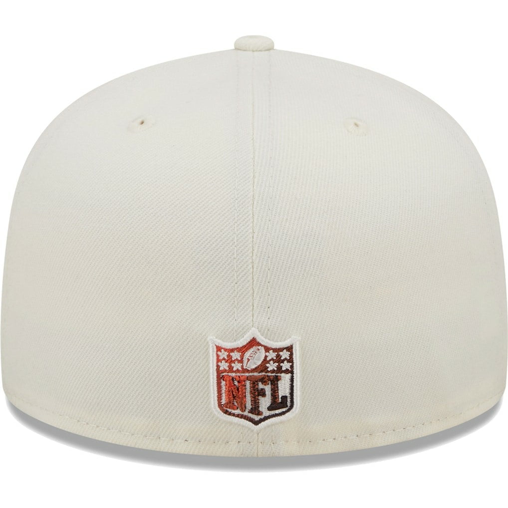 Cleveland Browns New Era Chrome Color Dim 59FIFTY Fitted Hat - Cream online