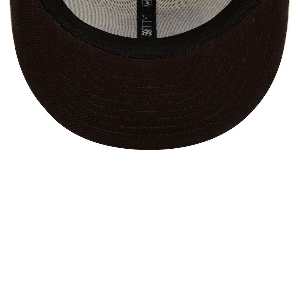 Cleveland Browns New Era Chrome Color Dim 59FIFTY Fitted Hat - Cream online