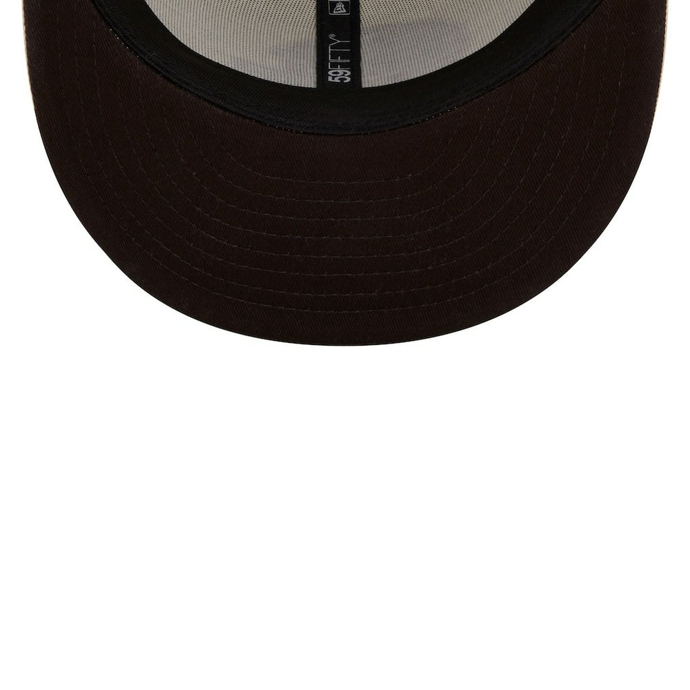 Cleveland Browns New Era Chrome Color Dim 59FIFTY Fitted Hat - Cream online