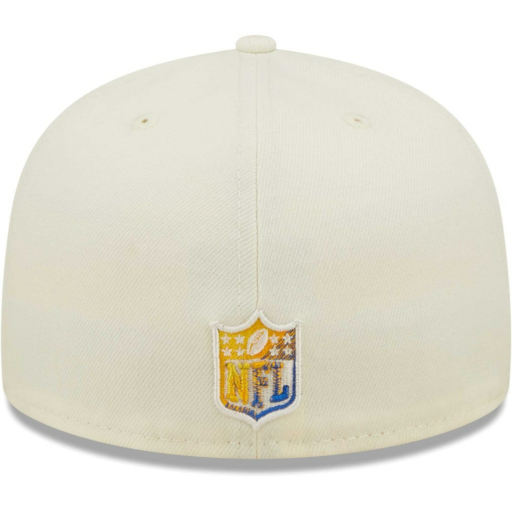Los Angeles Rams New Era Chrome Color Dim 59FIFTY Fitted Hat - Cream discount