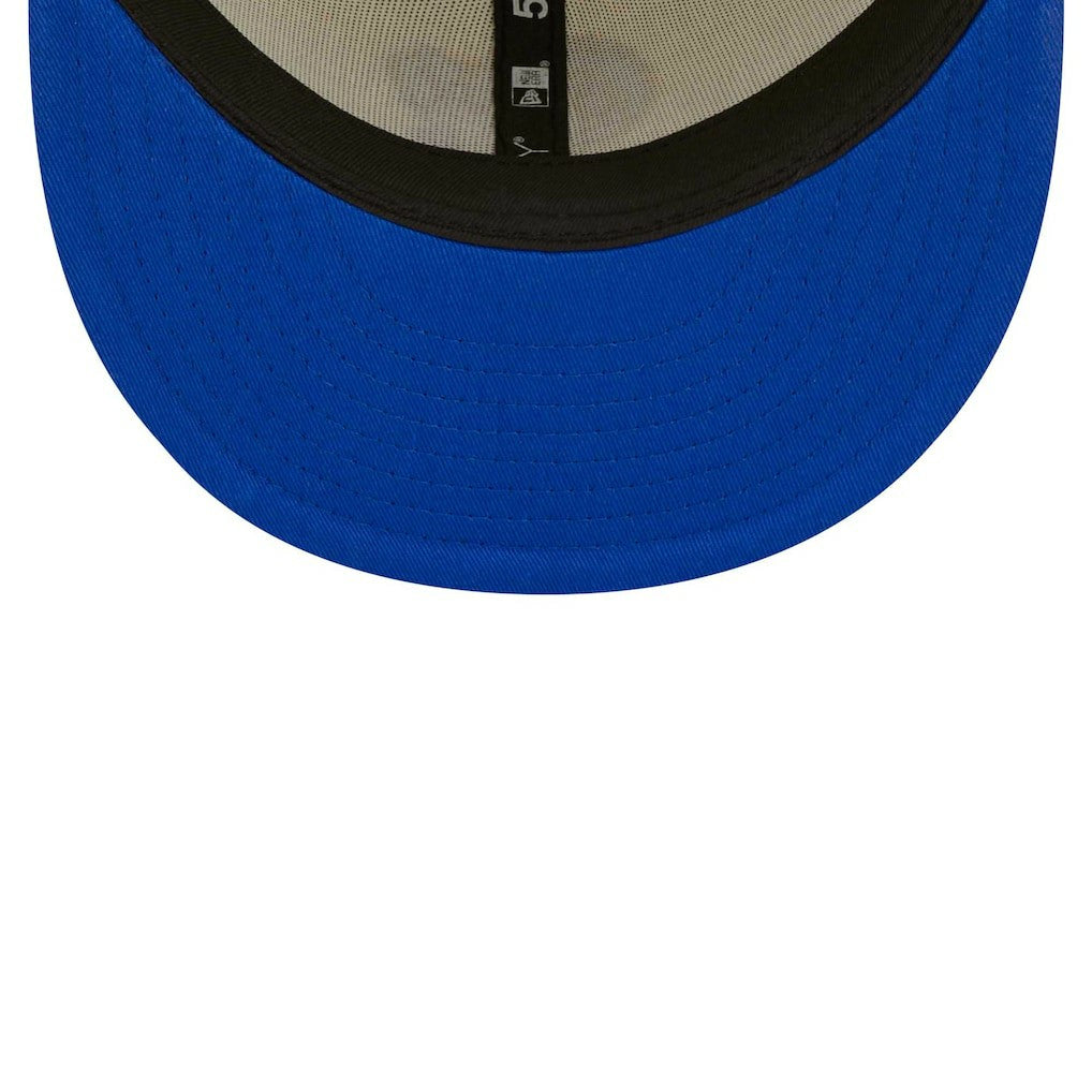 Los Angeles Rams New Era Chrome Color Dim 59FIFTY Fitted Hat - Cream discount