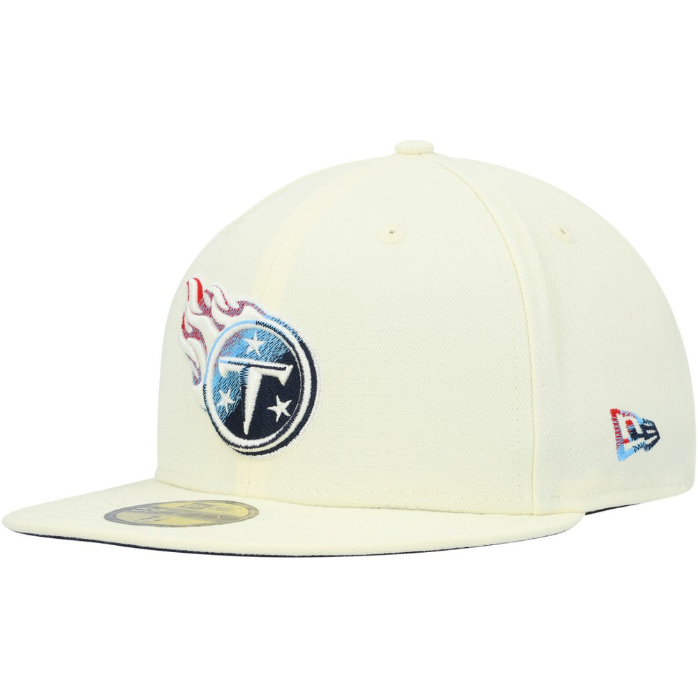 Tennessee Titans New Era Chrome Color Dim 59FIFTY Fitted Hat - Cream online