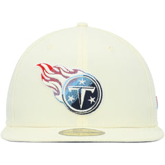 Tennessee Titans New Era Chrome Color Dim 59FIFTY Fitted Hat - Cream online