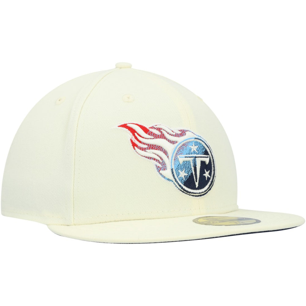 Tennessee Titans New Era Chrome Color Dim 59FIFTY Fitted Hat - Cream online