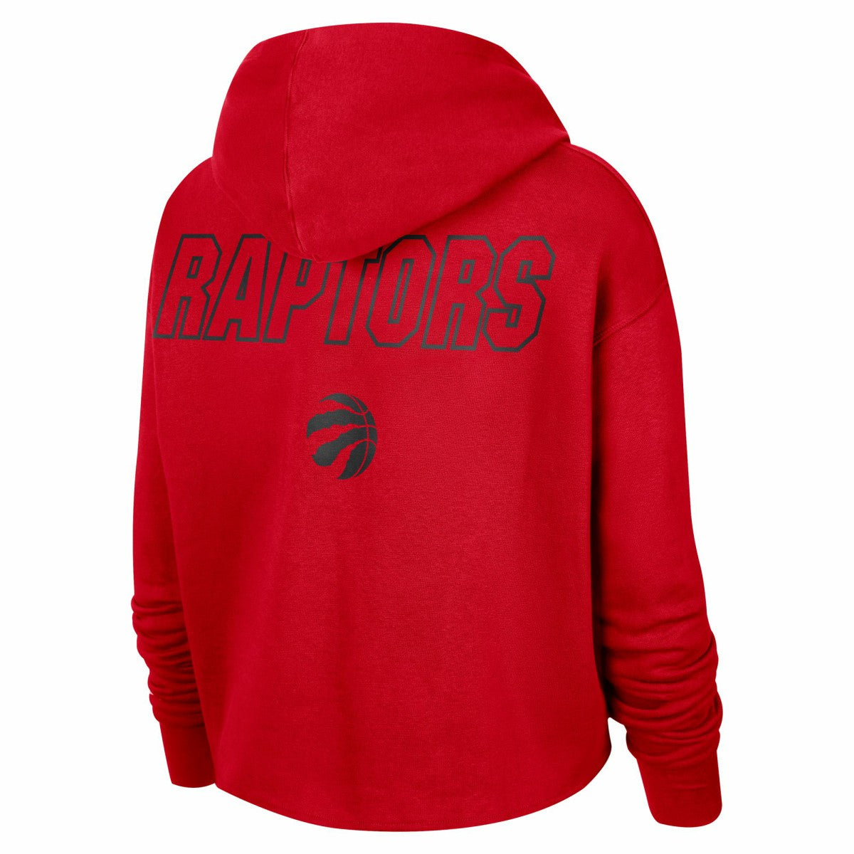 Toronto Raptors Women's Courtside Cropped Pullover Hoodie - Red shop