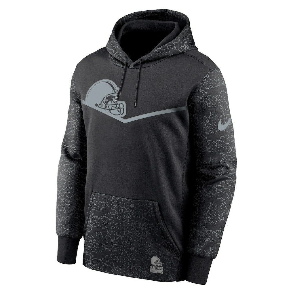 Cleveland Browns RFLCTV Chevron Pullover Hoodie - Black online