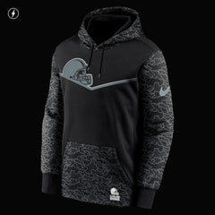 Cleveland Browns RFLCTV Chevron Pullover Hoodie - Black online