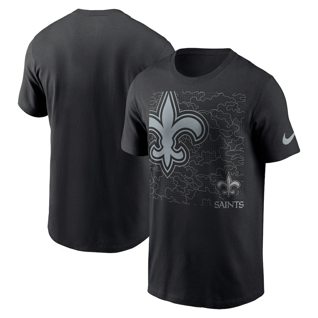 New Orleans Saints RFLCTV T-Shirt - Black sale