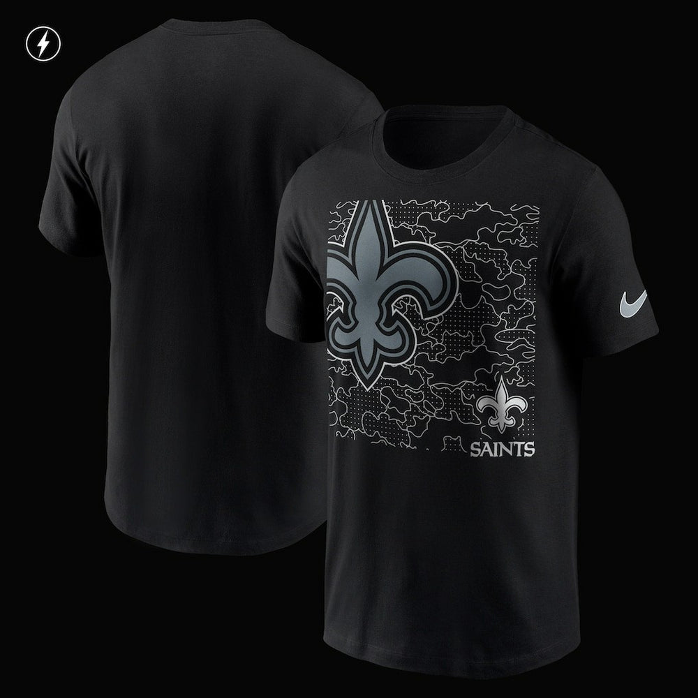 New Orleans Saints RFLCTV T-Shirt - Black sale