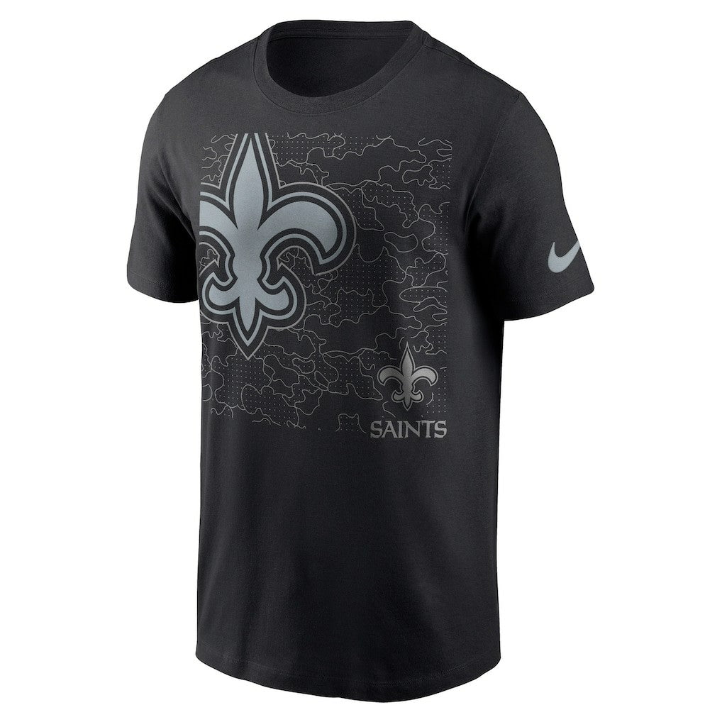 New Orleans Saints RFLCTV T-Shirt - Black sale