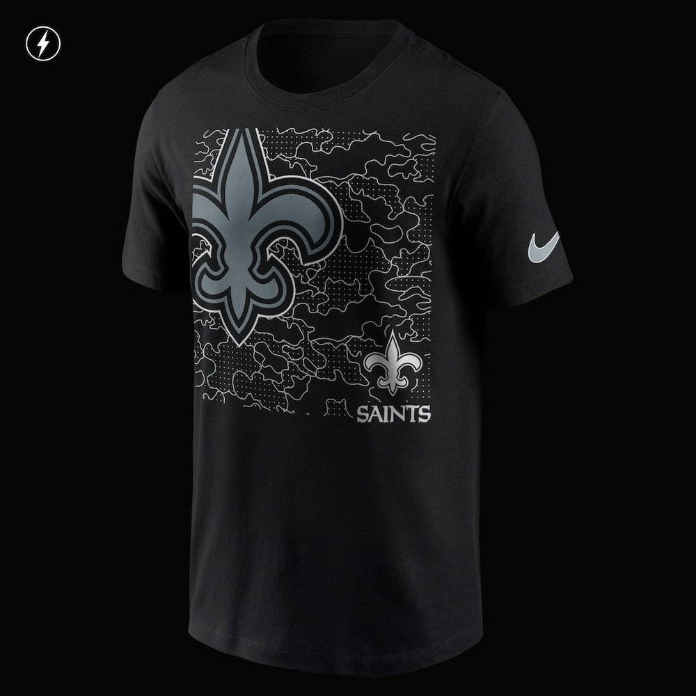New Orleans Saints RFLCTV T-Shirt - Black sale
