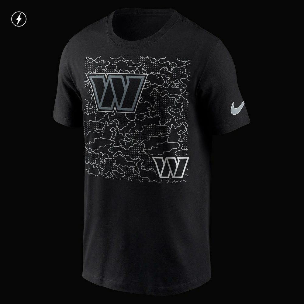 Washington Commanders RFLCTV T-Shirt - Black for sale