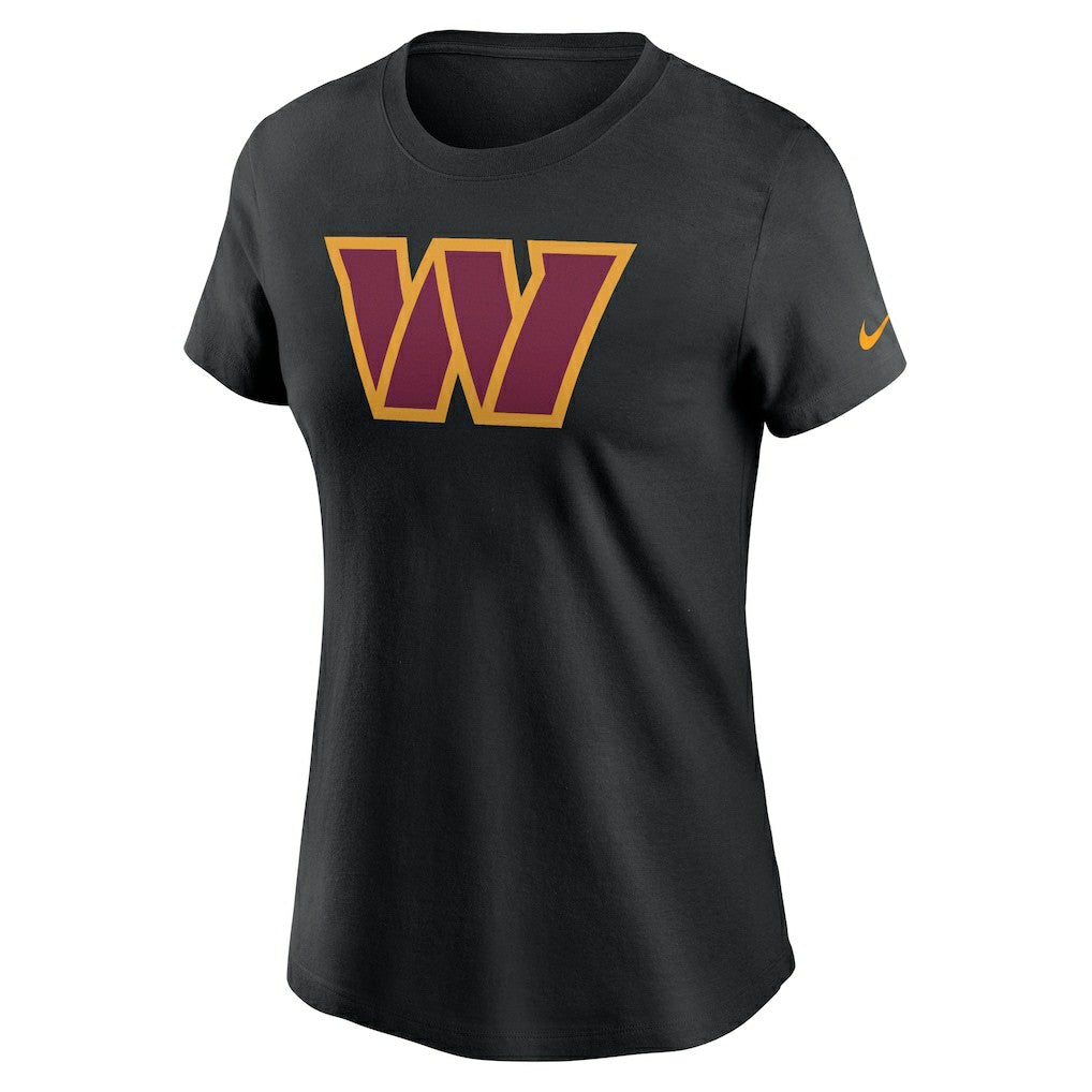 Washington Commanders Women's Logo Cotton Essential T-Shirt - Black discount