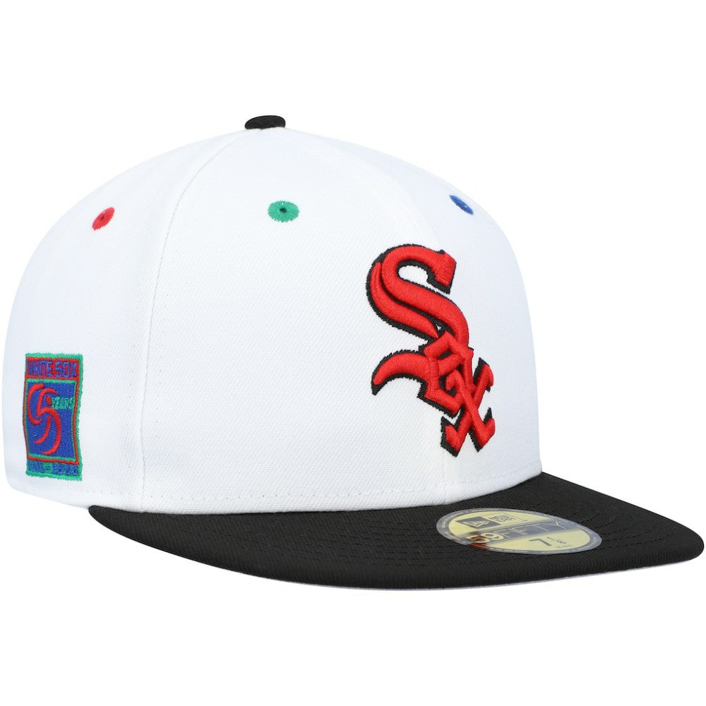 Chicago White Sox 95th Anniversary Primary Eye 59FIFTY Fitted Hat White/Black